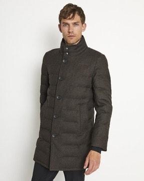men regular fit jacket with button closure