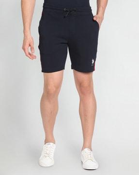 men-regular-fit-knit-shorts-with-brand-taping