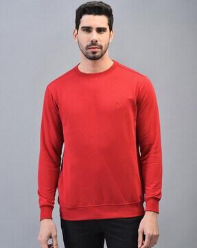 men regular fit round-neck sweatshirt