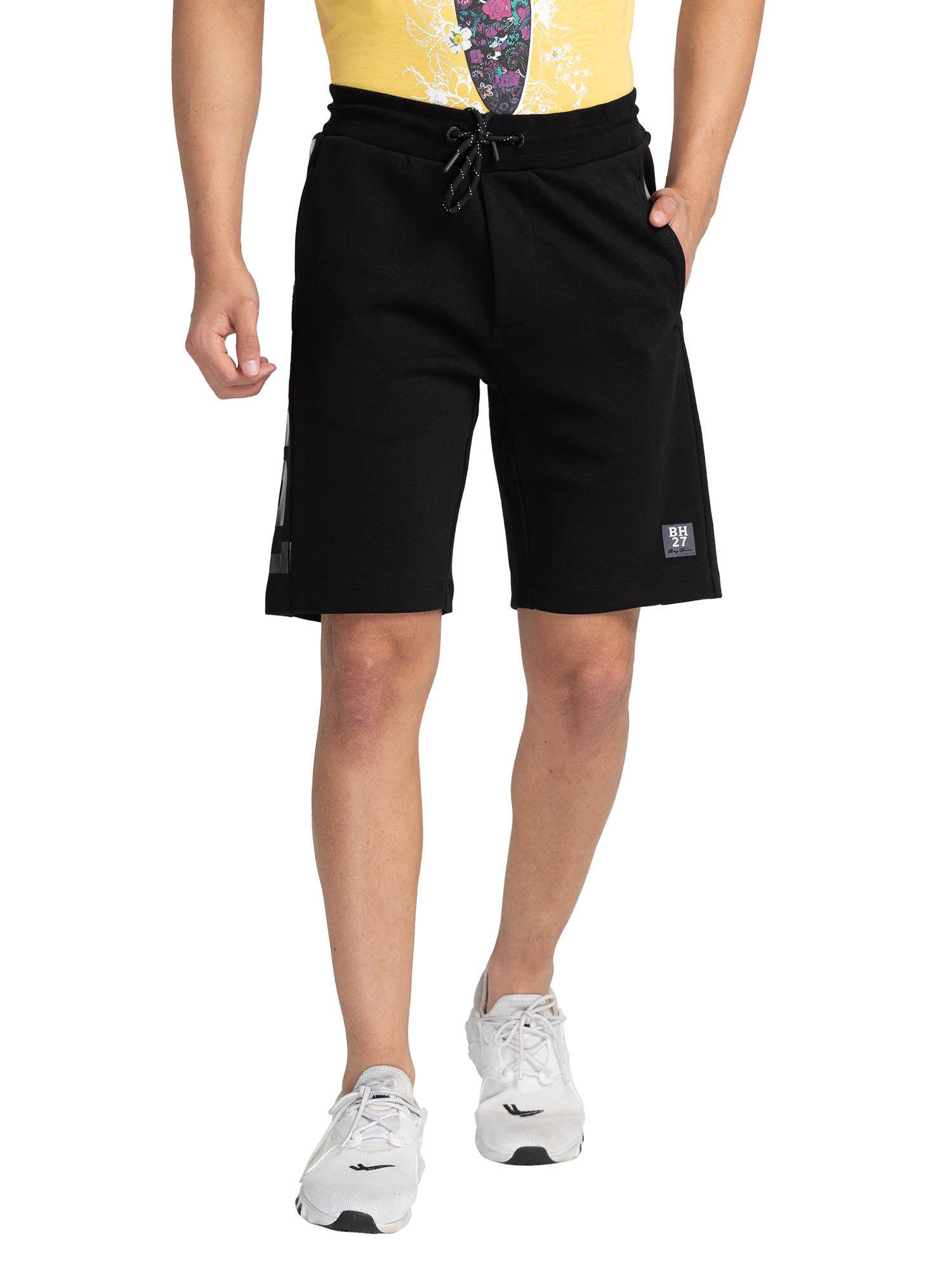 men regular fit shorts black