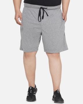 men regular fit shorts with drawstring waist