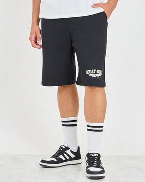 men regular fit shorts with elasticated waistband