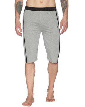 men regular fit shorts with logo print