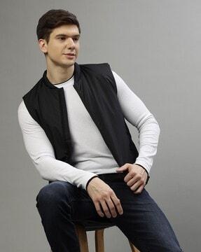 men relaxed fit bomber jacket