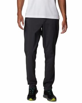 men relaxed fit front flat trousers