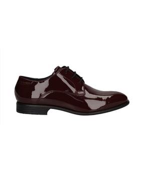men round-toe derbys with lace fastening