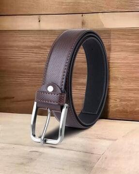 men slim belt with square buckle