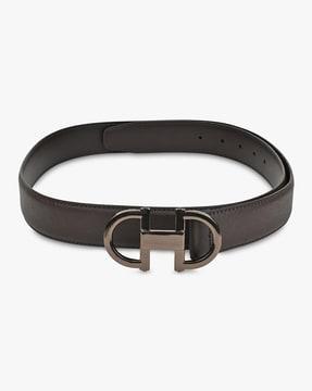 men slim belt with stylised buckle