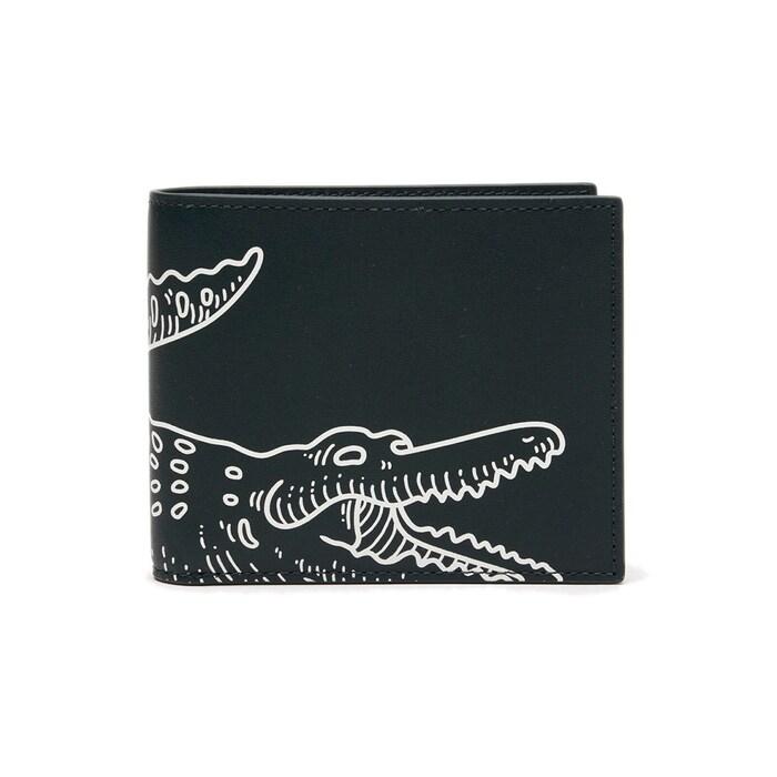 men small contrast print folding wallet