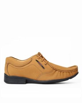 men square-toe derbys with lace fastening