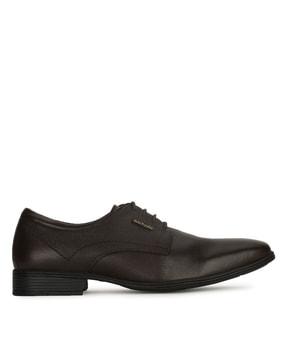 men square-toe formal lace-up shoes
