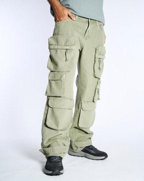 men straight fit cargo pants