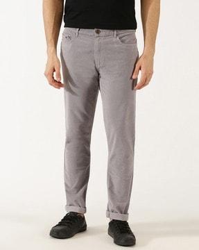 men straight fit chinos with insert pockets