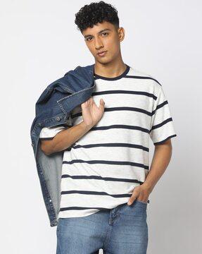men striped relaxed fit shirt