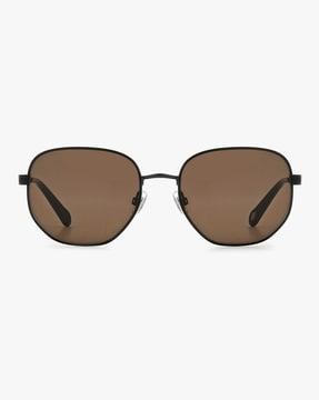 men uv-protected oval sunglasses-206388