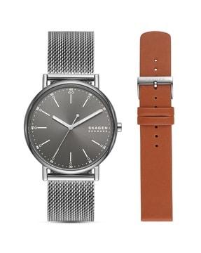 men water-resistant analogue watch set-skw1155set