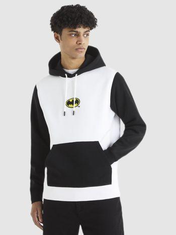 men white and black batman print hoodies