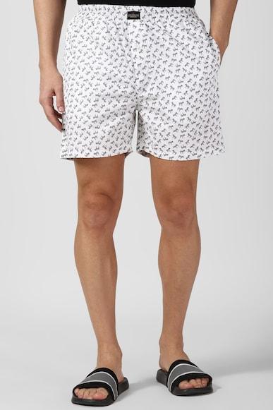 men white print boxer shorts