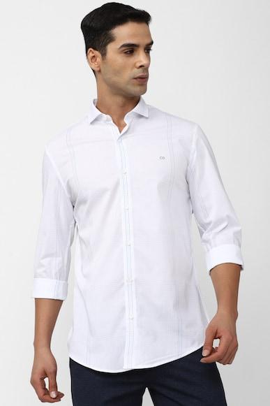 men white super slim fit formal full sleeves formal shirt