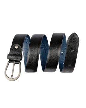 men wide belt with tang-buckle closure