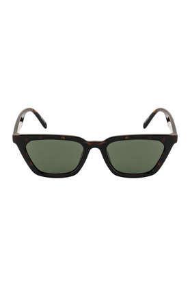 men,women full rim polarized & uv protected rectangular sunglasses - etna- tortoise