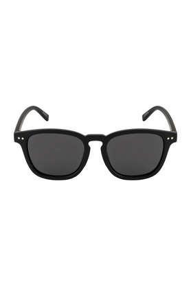 men,women full rim polarized & uv protected square sunglasses - metis- black