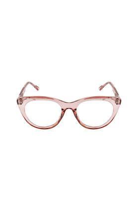 men,women full rim regular lens rectangular prescription eyewear frames - doris-crystal pink