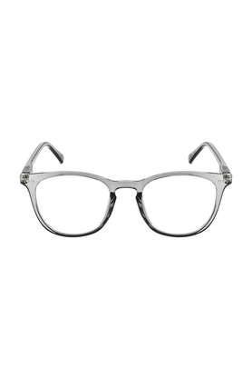 men,women full rim regular lens rectangular prescription eyewear frames - europa-crystal grey