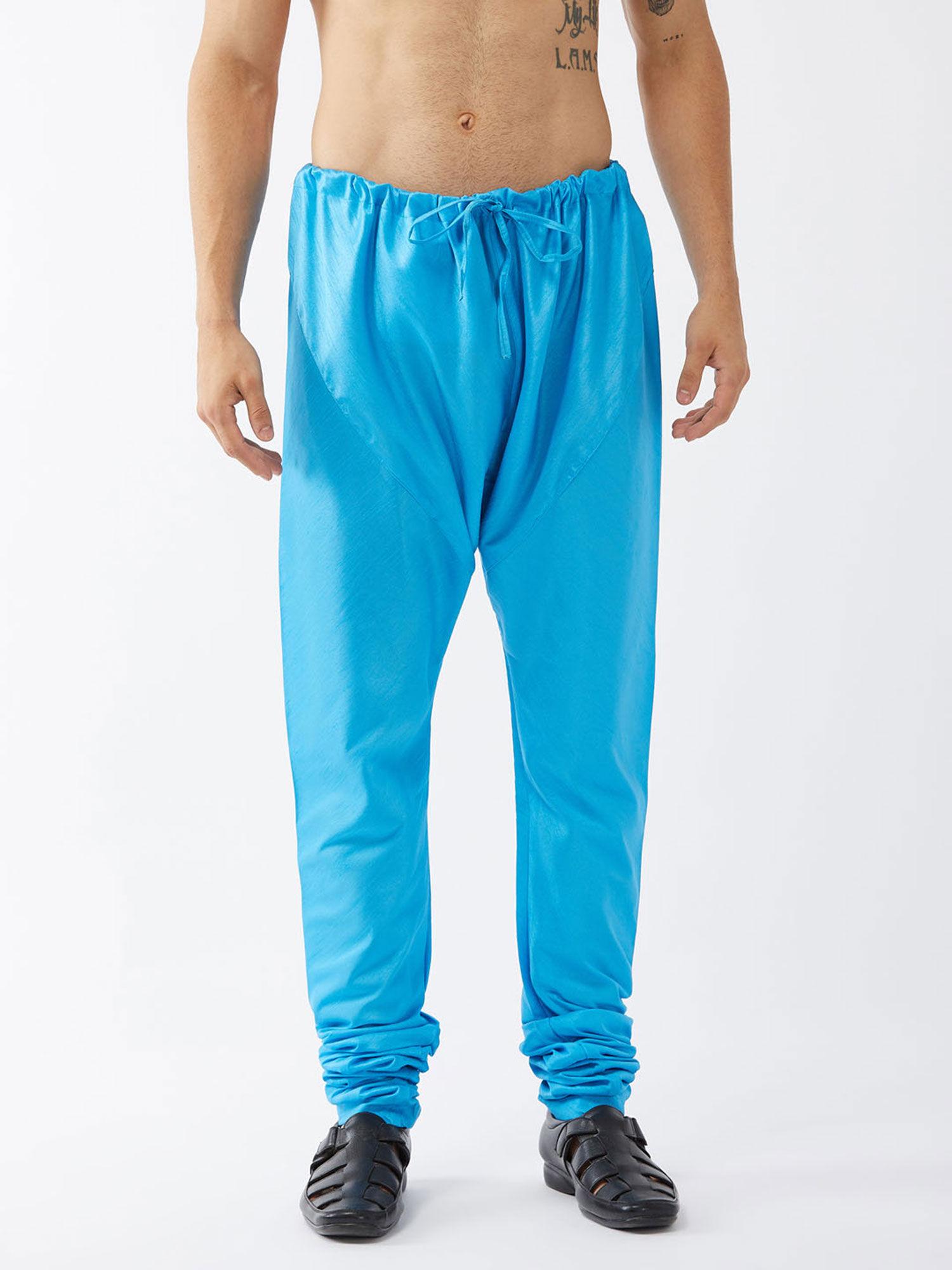 men's aqua silk blend pyjama