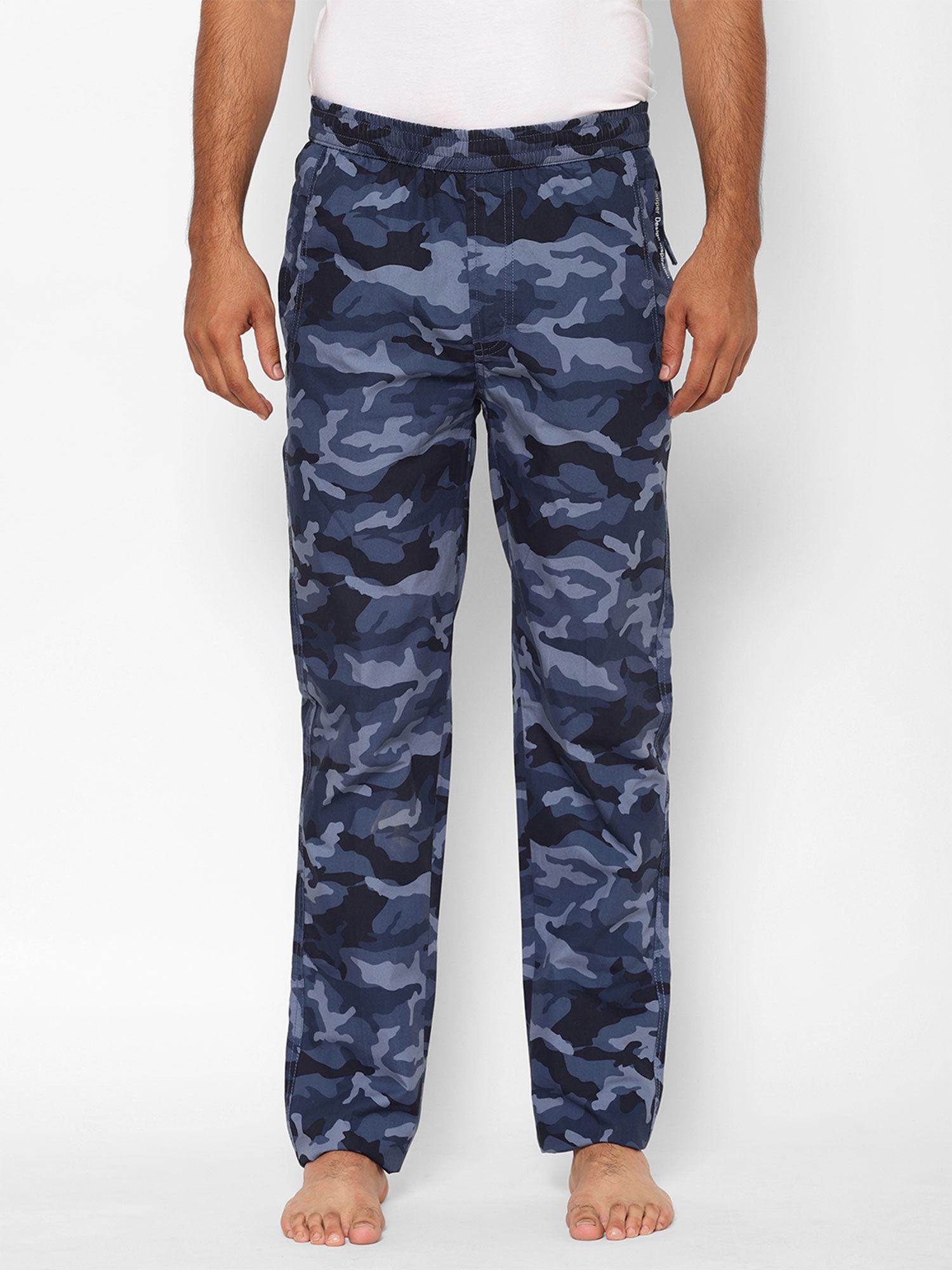 men's blue camouflage cotton pyjama