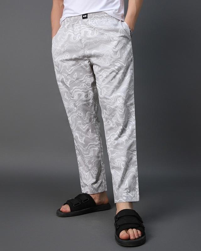 men's grey all over printed pyjamas