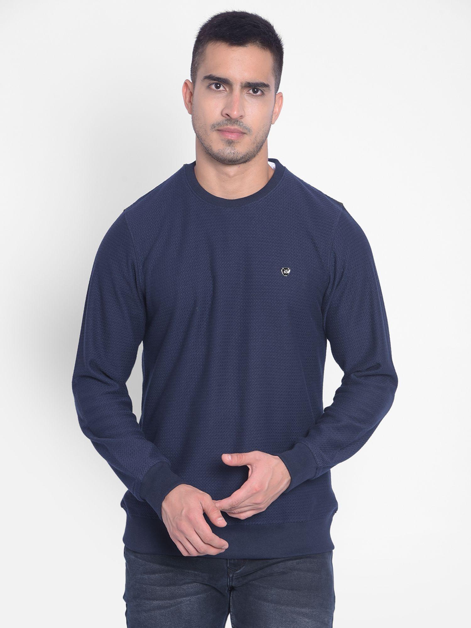 men's navy blue sweatshirt