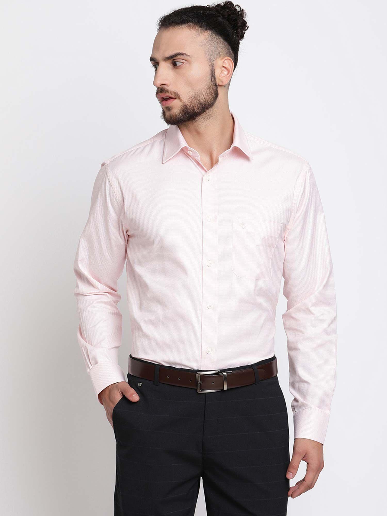 men's pink formal shirt