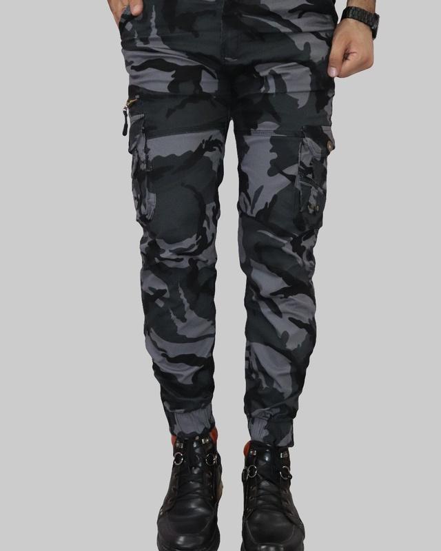 men's purple camouflage printed cargo pants