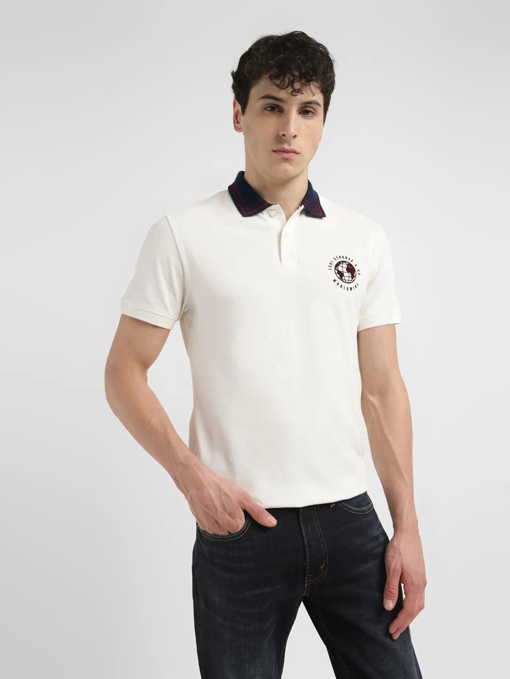 men's solid slim fit polo t-shirt