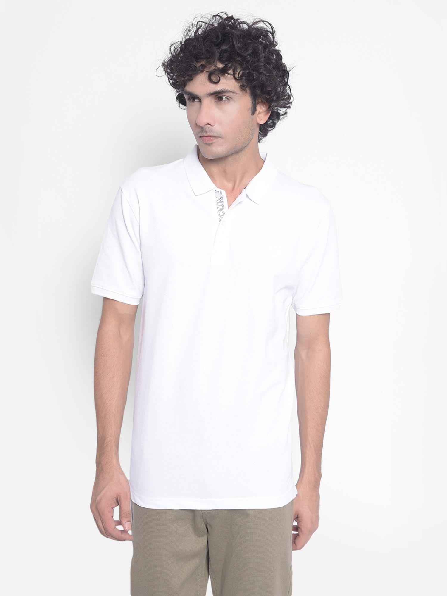 men's white polo t-shirt