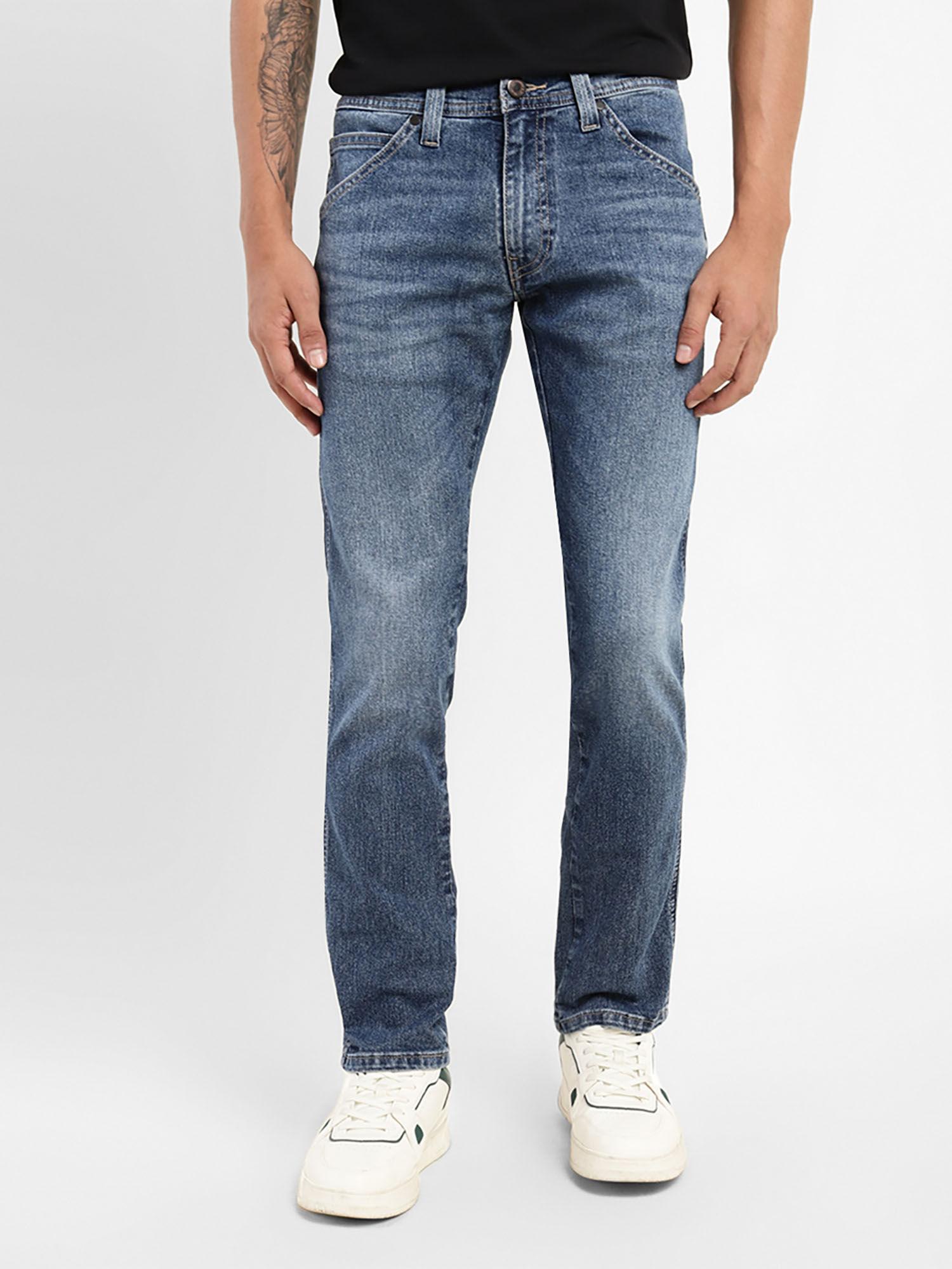 men's 65504 mid blue skinny fit jeans