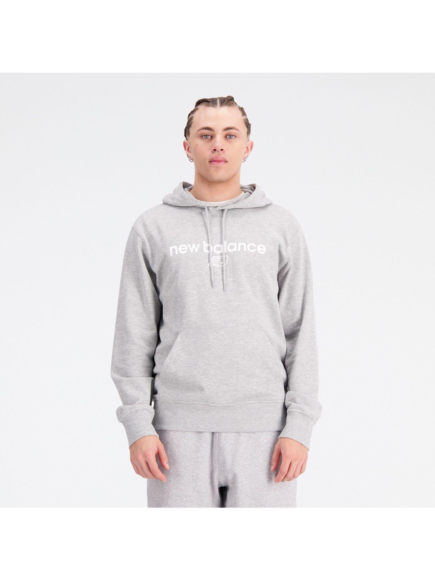 men's athletic grey hoodie