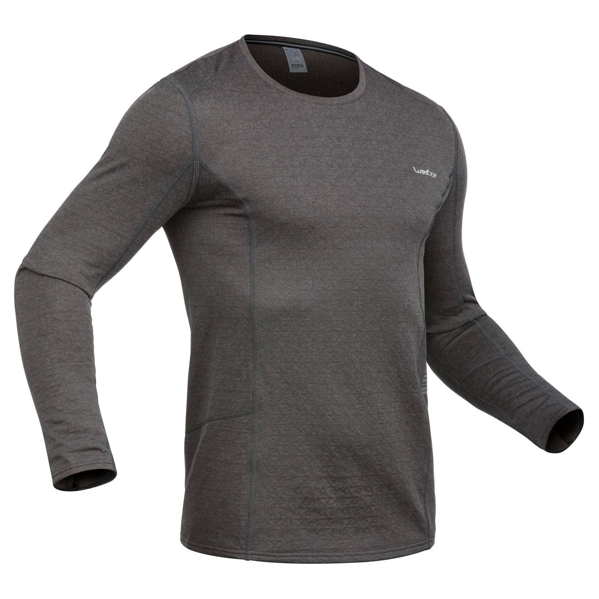 men's base layer ski top 500 - grey