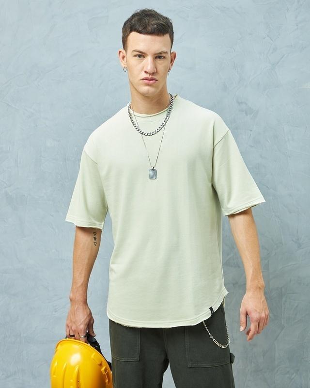 men's beige oversized t-shirt