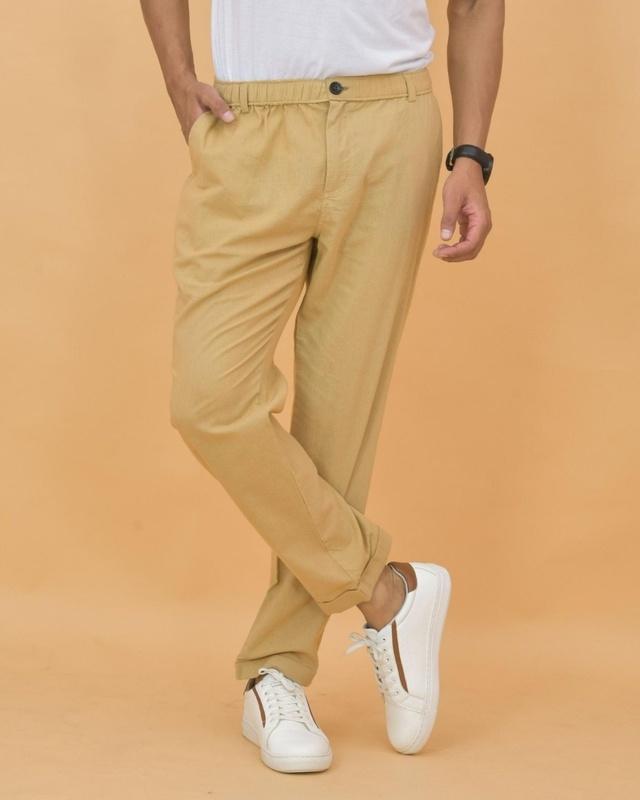 men's beige trousers