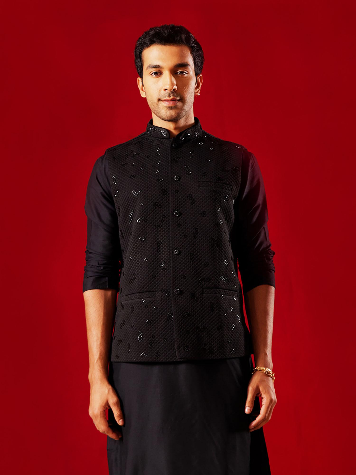 men's black - nehru jacket