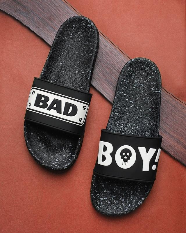 men's black badboy style flip flops & sliders