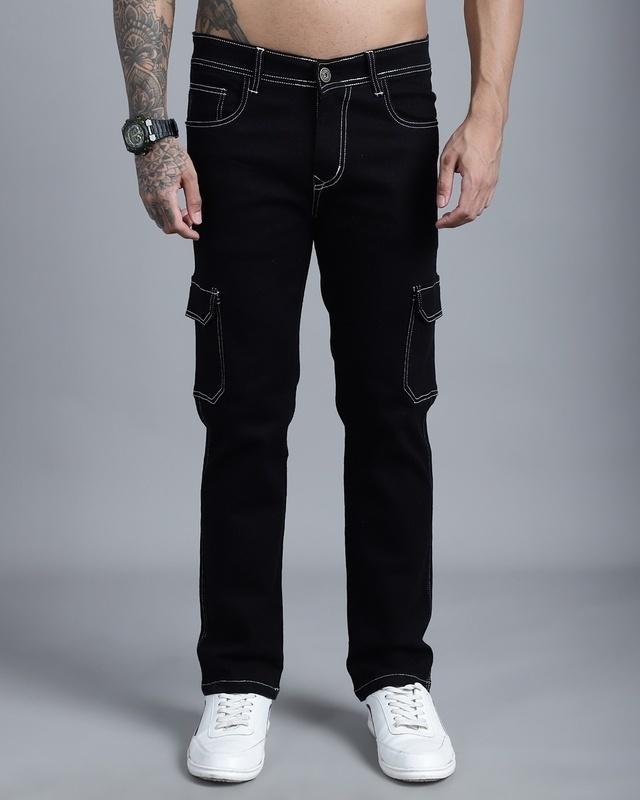 men's black cargo jeans