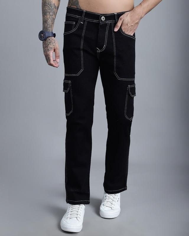 men's black cargo jeans