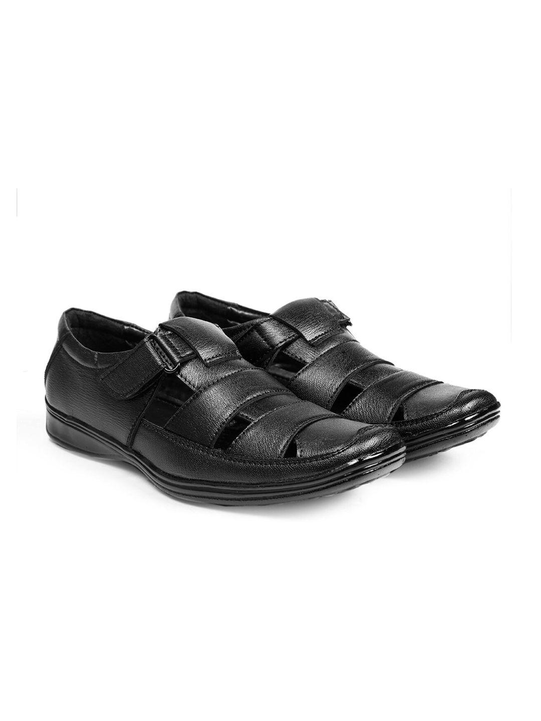men's black formal roman sandals