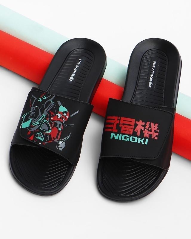 men's black nigoki comfysole sliders