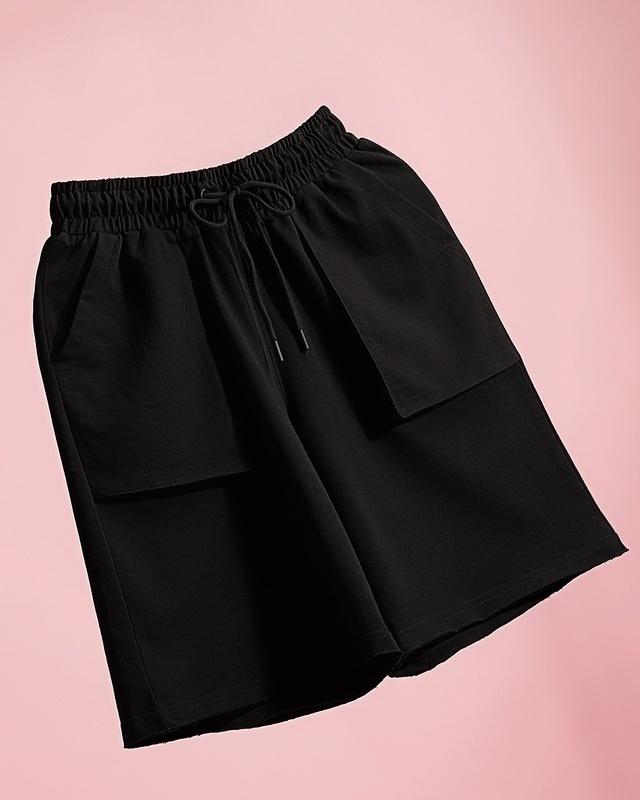 men's black oversized shorts