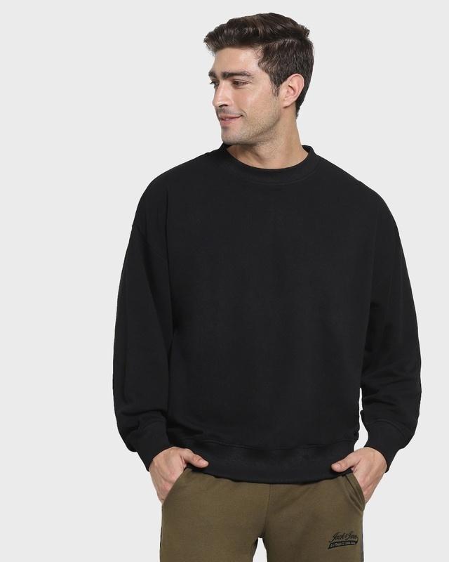 men's black plus size sweatshirt