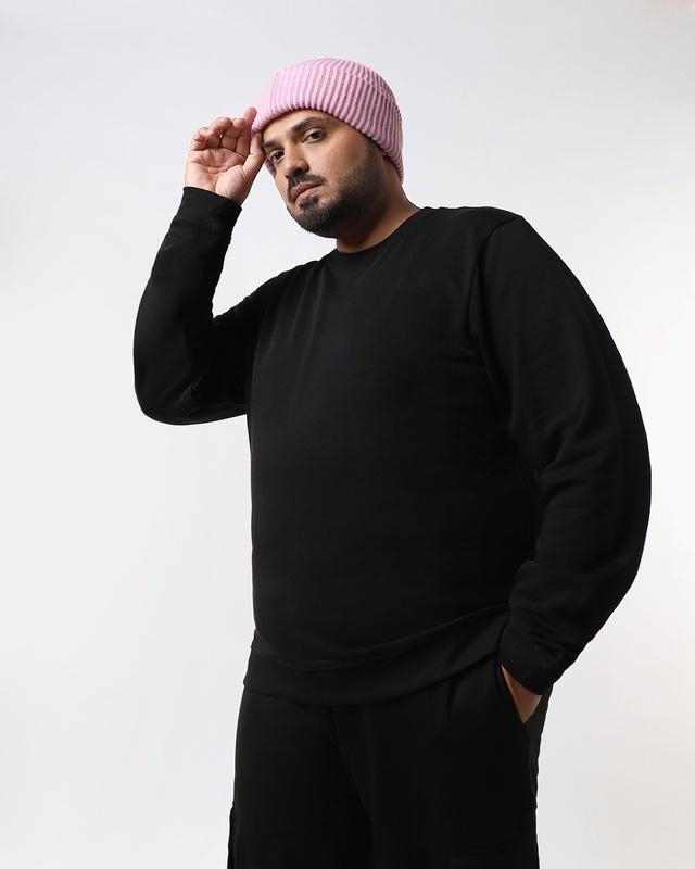 men's black plus size sweatshirt